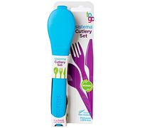 Sistema Cutlery Set TO GO | Travel Cutlery Set with Knife, Fork & Spoon | Durable Case for Storage | BPA-Free Plastic | Dishwasher Safe