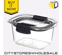 Sistema 55105 Brilliance TRITAN Food Storage Container, 380 ml, Clear With Grey Clips and Seal