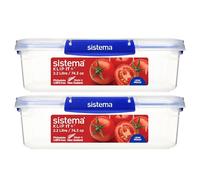 Sistema Klip It Plus Rectangle 2.2L Value 2 Pack Plastic Food Storage Container