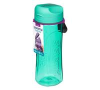 Sistema Hydrate Tritan Swift Water Bottle 600Ml Turquoise - Leakproof Flip Lid, Bpa Free, Reusable Sports & Travel Bottle