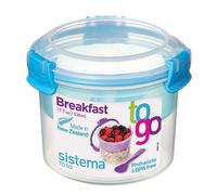 Sistema Klip It Colour Accents Breakfast To Go Container, Assorted Colours, One Only Supplied