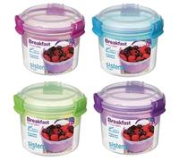 Sistema Klip It Colour Accents Breakfast To Go Container, Assorted Colours, One Only Supplied