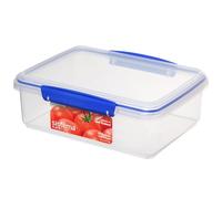 Sistema KLIP IT Food Storage Container | 2 L | Airtight & Stackable Meal Prep Container with Lid | School Lunch Box | BPA-Free | 1 Count, Blue