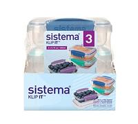 Sistema Klip It Food Storage Container, 200 ml, 3-Pack (Colors May Vary)