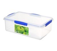 Sistema KLIP IT Food Storage Container | 7 L | Stackable & Airtight Fridge/Freezer Food Box with Lid | BPA-Free Plastic | Blue Clips | 1 Count
