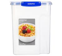 Sistema KLIP IT PLUS Cereal Storage Container , Airtight 4.2 Litre Food Pantry Storage Container , BPA-Free