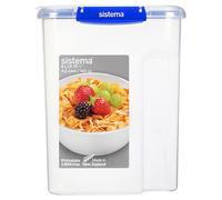 Sistema KLIP IT PLUS Cereal Storage Container 4.2 Litre - Blue/Clear