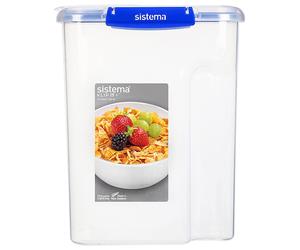 Sistema KLIP IT PLUS Cereal Storage Container , Airtight 4.2 Litre Food Pantry Storage Container , BPA-Free