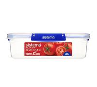 Sistema KLIP IT PLUS Food Storage Container | 2.2 Litre Leak-Proof, Stackable & Airtight Fridge/Freezer Food Boxes | BPA-Free Plastic | Recyclable with TerraCycle® | 1 Count, Blue