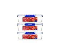 Sistema KLIP IT PLUS Food Storage Containers | 2.2 L | Leak-Proof, Stackable & Airtight Fridge/Freezer Food Boxes with Lids | BPA-Free Plastic |