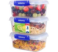 Sistema KLIP IT PLUS Leakproof Food Storage Containers - 1L Airtight 3 Boxes