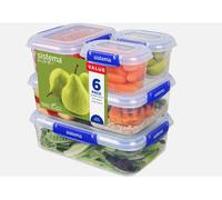 Sistema KLIP IT PLUS Leakproof Food Storage Containers 2.2L, 1L, 400ml 6Pcs