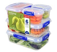 KLIP IT PLUS Leakproof Food Storage Containers | 2.2 L, 1 L, 400 ml | Airtight & Stackable Meal Prep Containers with Lids | School Lunch Boxes & Snack