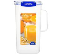 Sistema KLIP IT Plus Leakproof Juice Jug, 2L, Airtight Plastic Jug for Milk, Water & More, BPA-Free