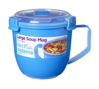 Sistema Large Microwave Soup Mug, 900 ml - Assorted Colours