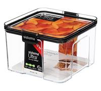 Sistema Large Tritan Ultra Square Food Storage Box, 1.4 Liter Capacity Minty Teal