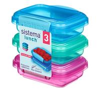 Sistema Lunch Food Storage Containers | 200 ml | Small Snack Pots | BPA-Free Plastic | Assorted Colours | 3 Count