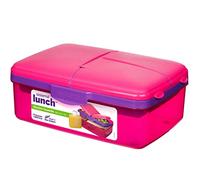 Sistema Lunch Slimline Quaddie Lunch Box | 1.5 L | Pink/Purple