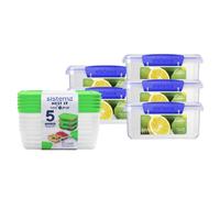 Sistema Meal Prep Combo - 5 Nest IT (870ml) + 3 Klip IT (1L) Containers, BPA-Free, Leak-Proof, Microwave & Dishwasher Safe
