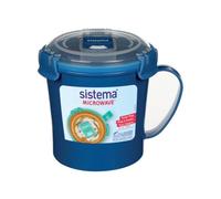 Sistema Microwave Blue Medium Soup Mug 656ml - BPA-Free & Eco-Friendly