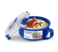 Sistema Microwave Breakfast Bow |Round Microwave Container with Lid | 850ml | BPA-Free| Assorted Colours