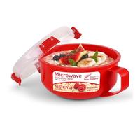 Sistema 1112ZS Microwave Breakfast Bowl Round Microwave Container with Lid 850