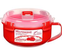Sistema 1112ZS Microwave Breakfast Bowl Round Microwave Container with Lid 850