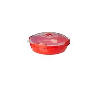 Sistema Microwave Collection, Round Dish, Red, 43.6 Ounce (Pack of 1)