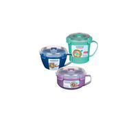 Sistema Microwave Containers | Soup Mug, Porridge Bowl & Noodle Bowl | Food Containers With Steam Release Vents | BPA-Free | Red | 3 Count