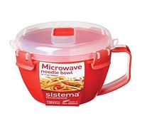 Sistema Microwave Cookware Noodle Bowl, 31.7 Ounce, Red by Sistema
