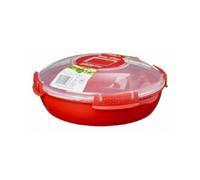 Sistema Round Microwave Dish, Red, 1.3 L