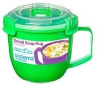 Sistema Microwave Small Soup Mug | Microwave Food Container | 565 ml | BPA-Free | Assorted Colours (Not Selectable)