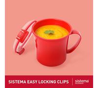 Sistema Microwave Soup Mug 656 ml Microwave Food Container with Steam Rel