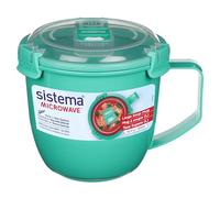 Sistema Microwave Soup Mug, Large | 900 ml Microwave Food Container with Steam-Release Vent | BPA-Free | Assorted Colours (Not Selectable)