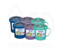 Sistema Microwave Soup Mug Set 656Ml - 6-Pack (Turquoise, Purple, Blue) Bpa-Free