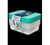 Sistema Nest It Meal Prep Airtight Food Storage Containers 5 Pack 1.9L