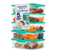 Sistema NEST IT Meal Prep Containers | 1.9 L | Airtight Food Storage Containers with Compartments & Lids | School Lunch Boxes | BPA-Free | Green | 5