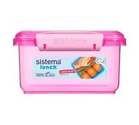 Sistema Pink Sandwich Box 1.2L - Leakproof, Bpa-Free & Perfect For Fresh Food Storage