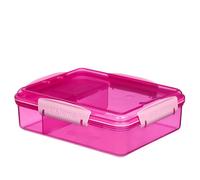 Sistema Pink School Lunchbox Food Storage 975ml Snack Attack Duo Compartment