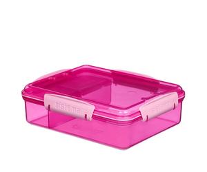 Sistema Pink School Lunchbox Food Storage 975ml Snack Attack Duo Compartment