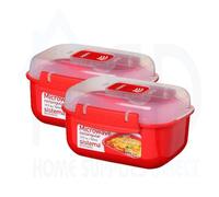 Sistema Rectangular Lunch Box 525Ml (6 Pack) - Bpa-Free, Microwave & Dishwasher Safe