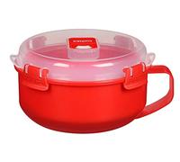 Sistema Red/Clear Microwave Porridge Bowl 850 ml, Multicolour