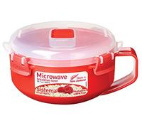 Sistema Red/Clear Microwave Porridge Bowl 850 ml