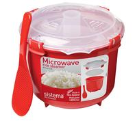 Sistema Red/Clear Microwave Rice Steamer 2.6 L - C-1110 | NZ-made, BPA-free, keeps rice moist