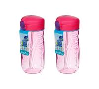 Sistema Set of 2 Quick Flip Bottles 520ml Pink
