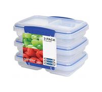 Sistema SI1513 Storage Box Klip it with Seperation 3 Pieces, Plastic, Transparent
