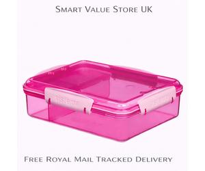 SISTEMA SNACK ATTACK DUO COMPARTMENTS 975ML PINK LUNCHBOX -FREE TRACKED DELIVERY