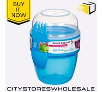Sistema Snack Capsule Food Storage Container Lunch Box Assorted Colours 515ml
