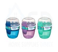 Sistema Snack Capsule To Go 515Ml - 2-Pack (Random Colours: Turquoise/purple/blue), Bpa-Free, Leakproof & Travel-Friendly