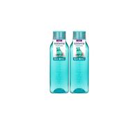 Sistema Square Water Bottle 725 ml BPA Free Water Bottle Seal Tight Lid Easy Grip Sides Any one Assorted Colours Pack of 2